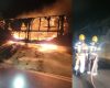 Carreta pega fogo na BR-354, na zona rural de Formiga