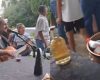 Velório de ex-prefeito de Cláudio viraliza com banda, bebida e foguete; VÍDEO