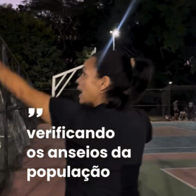 Prefeita Janete Aparecida visita Parque da Ilha e verifica problemas na iluminação em Divinópolis