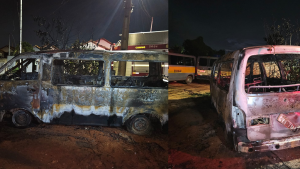 Bambu&iacute;: Van pega fogo; suspeita &eacute; de a&ccedil;&atilde;o criminosa