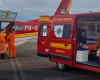 Paciente é transferido de Governador Valadares para Oliveira em operação com apoio aéreo dos bombeiros