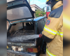 Arcos: Carro pega fogo em via pública
