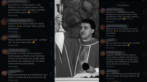Amigos e fiéis prestam homenagens e deixam mensagens de conforto pela morte do padre José Renilson