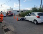 Motociclista invade contramão para desviar de buraco e se envolve em acidente em Formiga