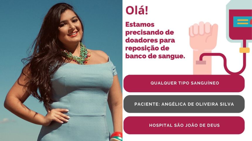 Doação de sangue para Angélica de Oliveira Silva, em Divinópolis