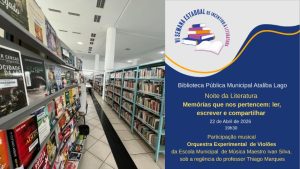 Noite Liter&aacute;ria abre semana Estadual de Incentivo &agrave; Literatura em Divin&oacute;polis