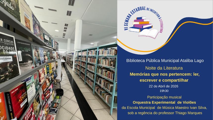 Noite Literária abre semana Estadual de Incentivo à Literatura em Divinópolis
