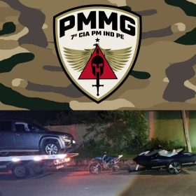 Operação da PM apreende caminhonete furtada, jet skis e submetralhadora em Divinópolis