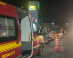 Motociclista fica ferida após colisão com carro, em Formiga