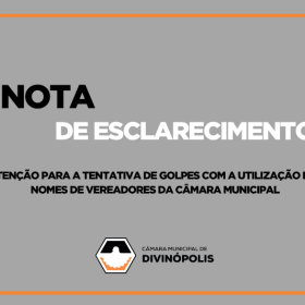 Câmara de Divinópolis alerta população sobre golpes usando nomes de vereadores