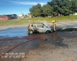VÍDEO: Carro pega fogo na MG-050 em Formiga