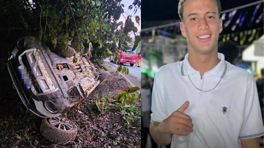 Adolescente morre após carro capotar na MG-164 em Itapecerica