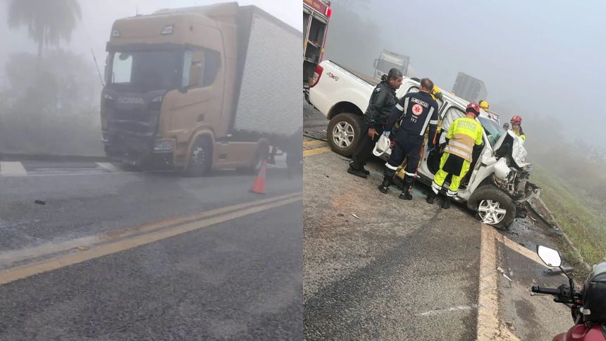 Bombeiros confirmam morte de casal em acidente na MG-050, no trevo de Formiga