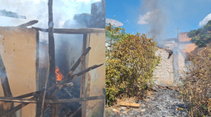 Formiga: Incêndio em lote atinge casa