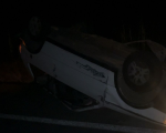 Formiga: Motorista capota veículo após colisão com estepe solto de caminhão na MG-050