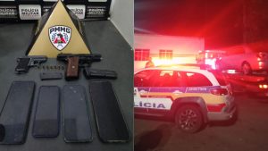 PM prende três suspeitos de tentativa de homicídio e apreende armas em Bom Despacho