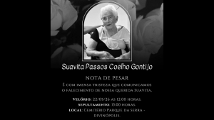 Obituário: Morre Suavita Passos Coelho Gontijo, em Divinópolis