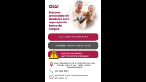 Divinópolis: Doação de sangue para Jhonata Sousa Uchoa