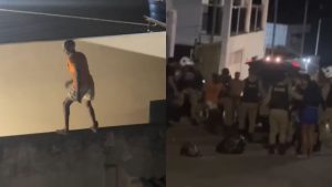 Foragido tenta escapar pulando muros e é preso em Carmo do Cajuru