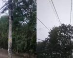 Motociclista cai após acidente com fios soltos na rua Rio de Janeiro, em Divinópolis