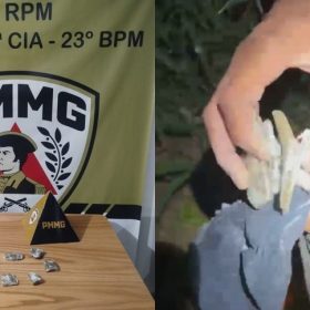 Mulher é presa com maconha enterrada no matagal em Carmo do Cajuru