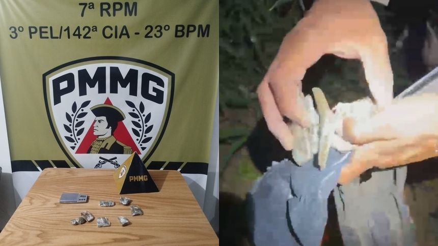 Mulher é presa com maconha enterrada no matagal em Carmo do Cajuru