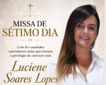 Comunidade se reúne para missa de sétimo dia de Luciene Soares Lopes