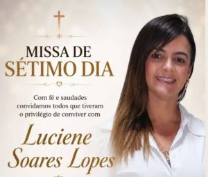 Comunidade se reúne para missa de sétimo dia de Luciene Soares Lopes