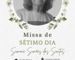 Família convida para missa de 7º dia de Simone Simões dos Santos