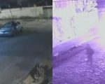 Vídeo mostra momento em que homem coloca fogo em carro e foge, em BH
