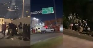 Caminhão carregado com cerveja tomba no Anel Rodoviário de BH e parte da carga é saqueada