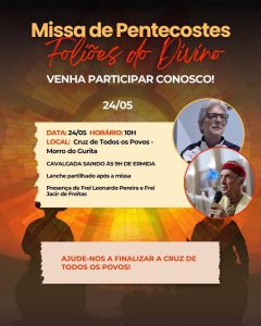 Missa de Pentecostes ser&aacute; celebrada na Cruz de Todos os Povos