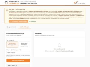 Reforma do Diviprev: Simulador calcula aposentadoria com base em proposta