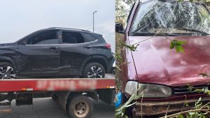 Itapecerica: Acidente na BR-494 envolve suspeita de embriaguez e motorista sem habilitação