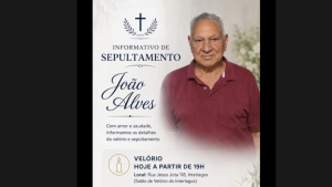 Obituário: Morre João Alves; confira sobre velório e sepultamento
