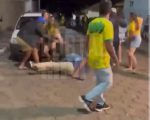 Briga generalizada é registrada após jogo do Brasil em Santo Antônio do Amparo