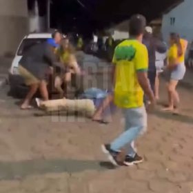 Briga generalizada é registrada após jogo do Brasil em Santo Antônio do Amparo