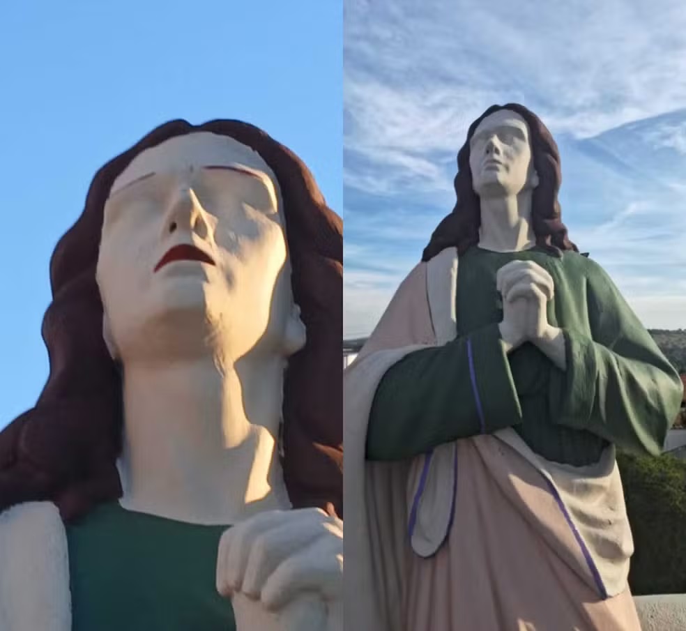 Imagens sacras de Carmo do Cajuru tem pinturas removidas após revolta; veja antes e depois