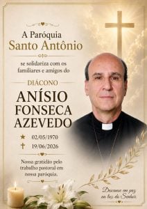 Paróquia Santo Antônio emite nota de pesar pela morte de Anísio Fonseca
