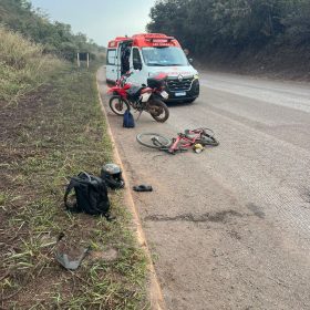 Acidente na MG-431 em Itaúna deixa ciclista ferido