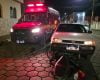 Formiga: Batida entre moto e carros deixa mulher com suspeita de fraturas no braço e na perna