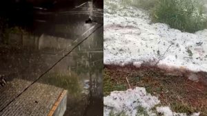 Al&eacute;m de Divin&oacute;polis, granizo atinge outras cidades do Centro-Oeste; veja v&iacute;deos