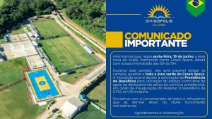 &Aacute;rea no Divin&oacute;polis Clube ser&aacute; interditada para apoio da comitiva de Lula