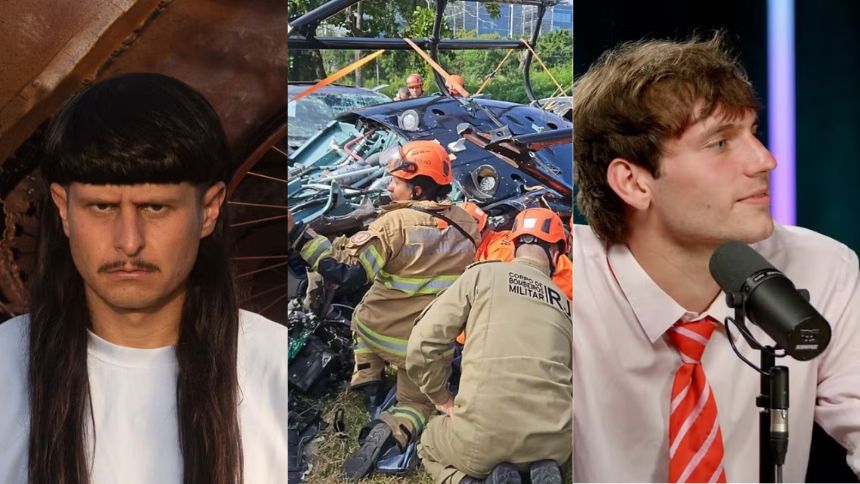 Cantor Oliver Tree e youtuber argentino estão entre as vítimas de acidente de helicóptero no Rio