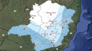 Defesa Civil alerta para frente fria em Minas no fim de semana