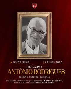 Guarani lamenta morte de Dr. Ant&ocirc;nio Rodrigues e destaca legado na reestrutura&ccedil;&atilde;o do clube
