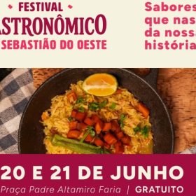 1º Festival de Gastronomia de São Sebastião do Oeste acontece no próximo final de semana