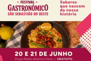 1º Festival de Gastronomia de São Sebastião do Oeste acontece no próximo final de semana