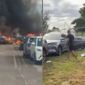 Helicópteros batem no ar, caem em pátio de veículos e seis pessoas morrem no RJ