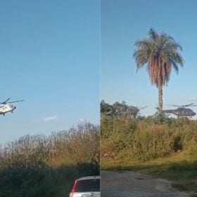 Helicópteros da comitiva de Lula testam pouso em Divinópolis e geram curiosidade em moradores